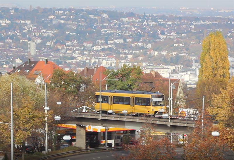 Zanradbahn vista desde Degerloch